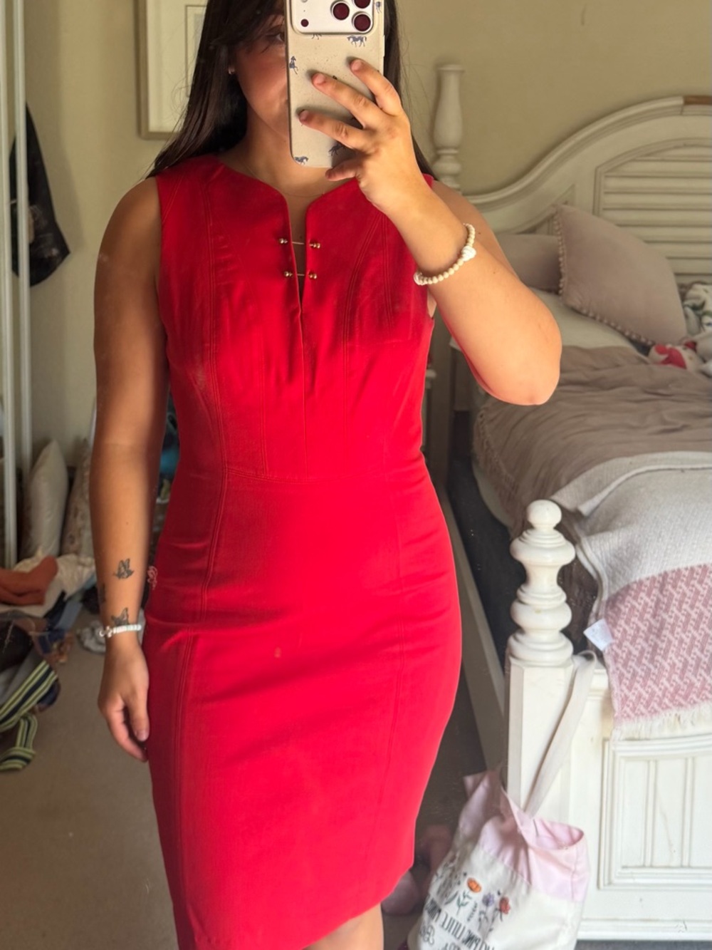 Elie Tahari Red Sheath Dress – Size Small